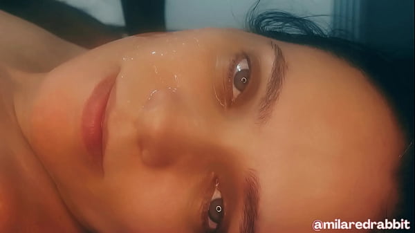 Image Hot girl shows how to suck and gets a cum shot on her face