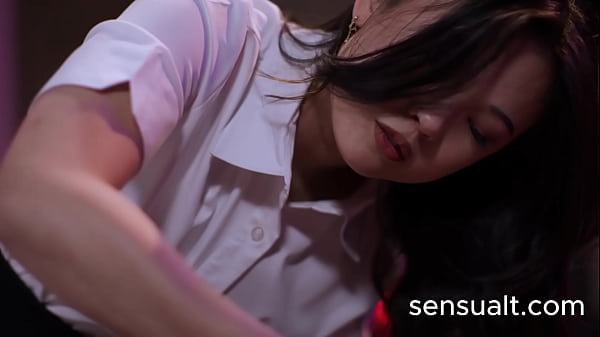 Image Asian teen share huge dick with her tranny friend during sex massage - Lulu Chu, Tony Genius, Kasey Kei