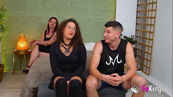Image Wife can't believe her husband's going to taste another pussy for the first time!!