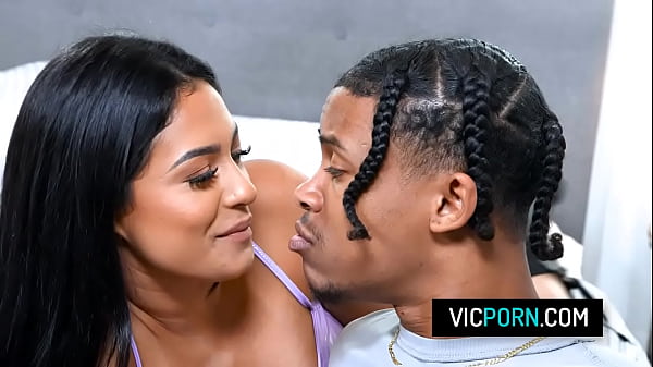 Image Grounded latina teen Serena Santos gets pounded rough by her black boyfriend