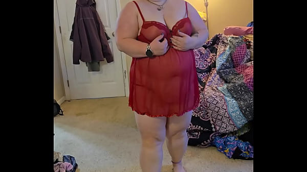 Image Bbw in lingerie striptease