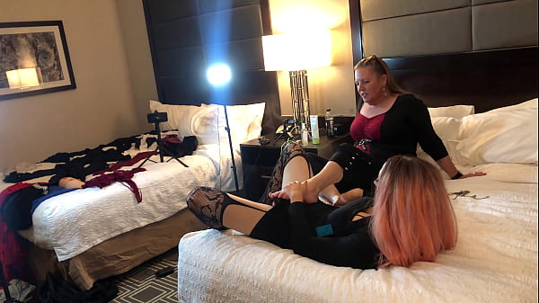 Image Guy Feminized then Made to Give Foot Job