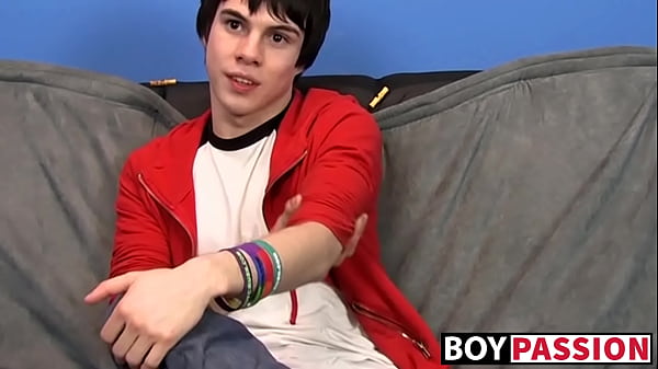 Image Interviewed twink Kyler Moss jerks off before cumming hard