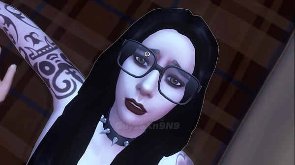 Image Gotica Culona y de enormes tetas conoce a un Vaquero para aprender a montar / Animacion Blender