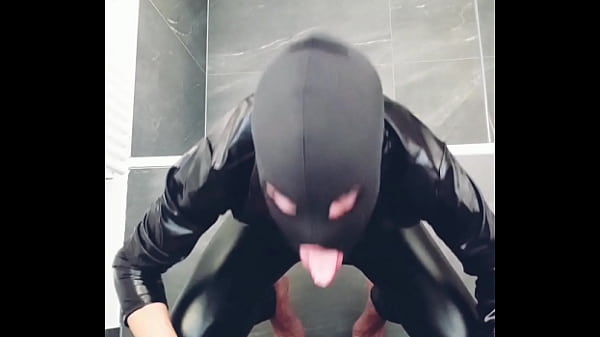 Image horny leather guy is wanking