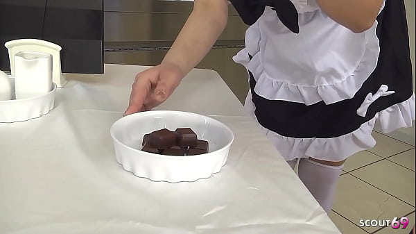 Image Japanese Teen Maid in Costume get Hard Uncensored JAV Creampie Fuck by her Boss