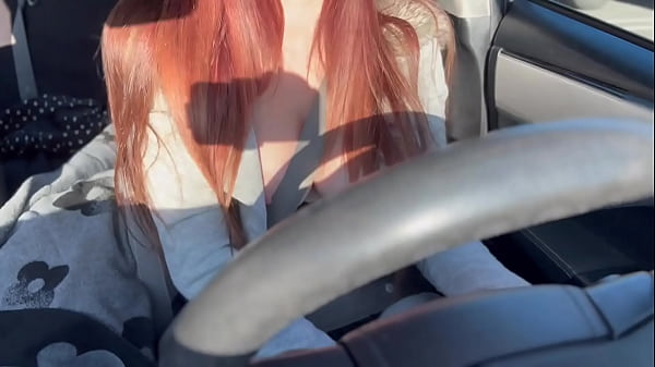 Image Artemisia Love Showing her big Hot tits while driving hard big nipples