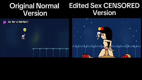 Image Side Of The Difference of Rhythm Heaven Fever (Original Normal Version VS  Sex CENSORED version