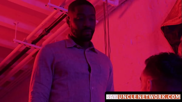 Image SayUncleNetwork.com - Dominant ebony male unleashes raw fury on petite gay