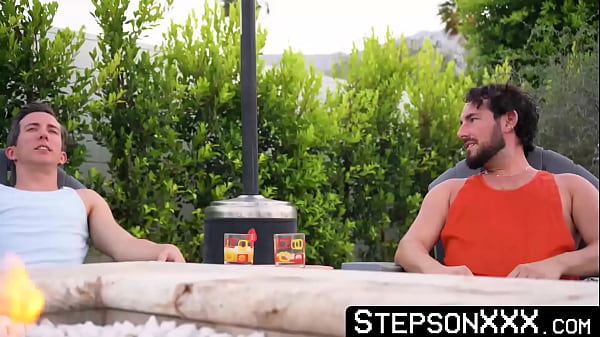 Image StepsonXXX.com - Bearded stepdad Derek Allen plows his stepson in threesome