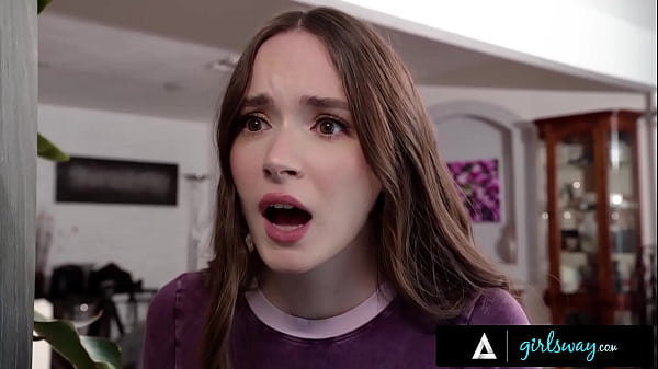 Image GIRLSWAY - Shook Brunette Hazel Moore Caught Petite Roommate Liz Jordan Humping Her Pillow