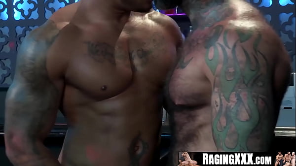 Image RagingXXX.com - Interracial anal slamming with tattooed muscular hunks