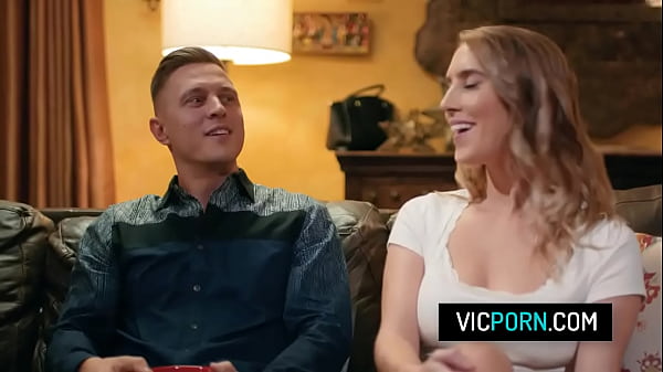 Image Hot milf wife Cadence Lux fucks with her husband college buddy while he watches
