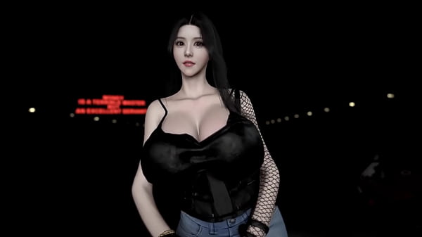 Image 3D big boobs Asian mature milf cheating with BBC in public
