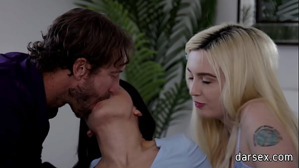 Image Horny and naughty girls share huge dick and suck it good and fuck it hard - Lexi Lore, Gal Ritchie, Ryan Mclane