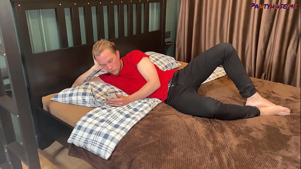 Image Young Man Text An Old Married Whore Who Wears Pantyhose For Him To Come Over and Fuck