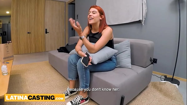 Image This redhead looks amazing in lingerie but even better sucking a big dick