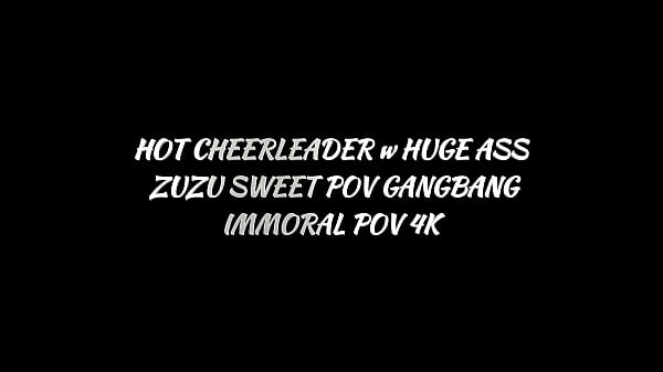 Image Naughty Cheerleader Zuzu Sweet Takes Three Big Dicks In Her Ass!