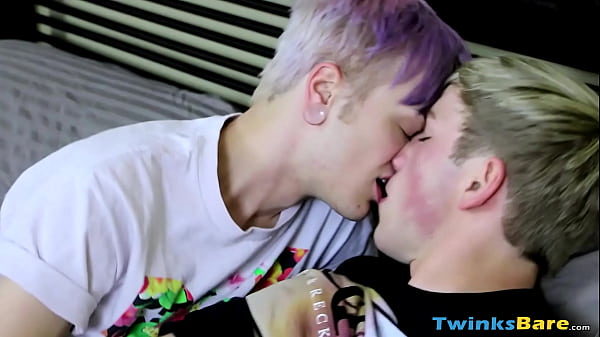 Image Purple haired JR Adams rubbed his throbbing cock to his bud