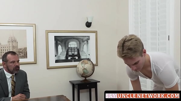 Image SayUncleNetwork.com - Older man secret gay fucks with his cute twink pupil in bed