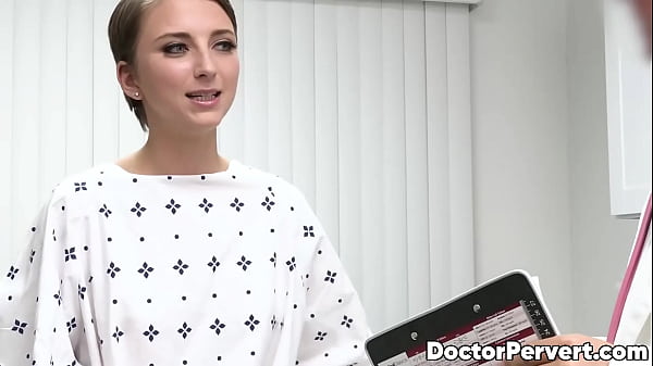 Image Petite short haired Macy Meadows is teases by the doctor who eventually fucks her