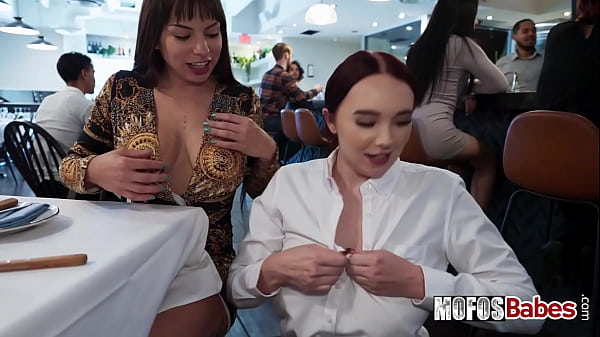 Image Busty and sexy brunette share dick with her waitress friend over fancy dinner -Scarlett Rose, Dakota Quinn, Peter Green