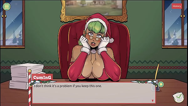 Image Claus' Secret Surprise [ XMAS HENTAI Game ] Ep.5 femboy cum all over santa elf cute face !