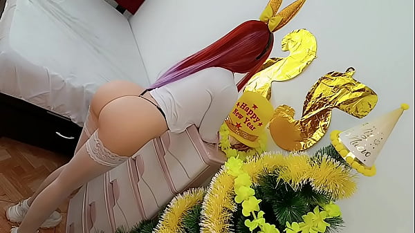 Image Happy and prosperous NEW YEAR. My HOT and desirable VIRGIN stepdaughter showed me the thong she was wearing at the evening toast and upon seeing her Perfect ASS and wet pink PUSSY my huge BBC COCK began to fuck her again and again until the CUMSHOT