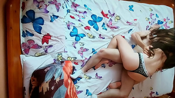 Image Young couple enjoys romantic sex with each other after college