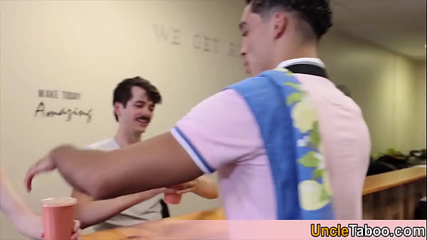 Image The horny stepdad teaching a special bareback lesson and these teens are really enjoying it