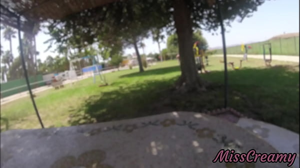 Image Real Flash - Naked in the public park I touch my stepfather's cock while strangers watch us