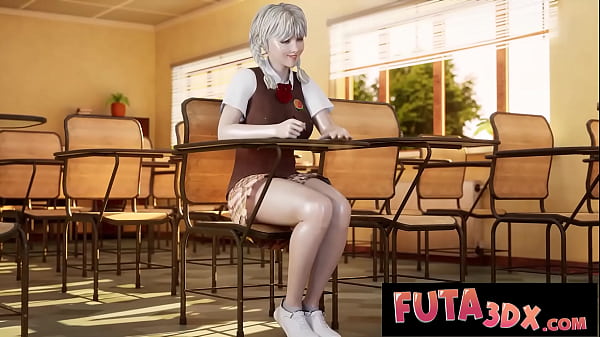 Image Futa3DX - Hot FUTA Teacher Shoves Her Huge Dick In Blonde Babe