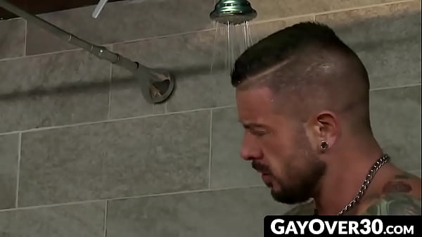 Image GayOver30.com - Adorable hunks Derek and Dolf have a steamy bathroom fucking session