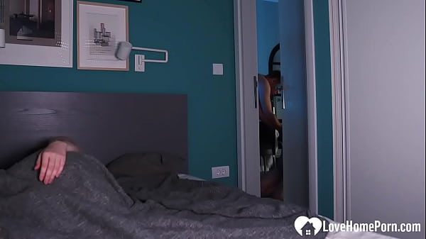 Image Cute ginger girl gets doggy plowing at night