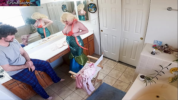 Image Stepson caught on camera being more than just helpful with stepmom dressing in the bathroom