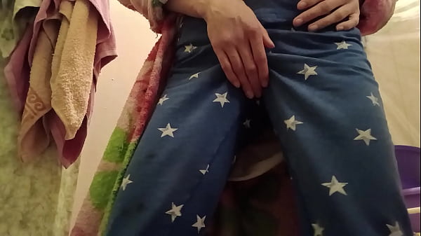 Image Skinny student girl masturbates in a public shower in a dorm