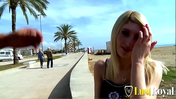 Image Tourists pick up blond bitch for outdoor sex