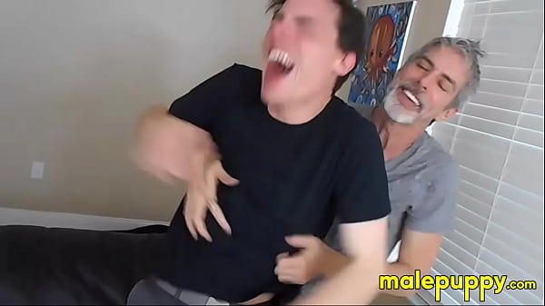 Image Richard got rubbed and tickles burglar Aiden Valentine on the ribs and his bare feet