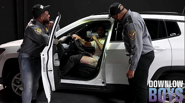 Image DownlowBoys - Hot Hunk CAUGHT JERKING OFF In His Car By Security Gets Fucked Hard