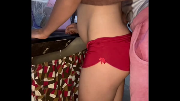 Image Anal sex in the kitchen, the young girl's ass was dripping with milk