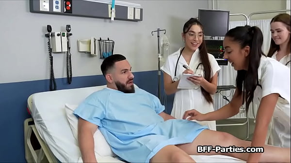 Image Hospital room foursome with naughty doctors