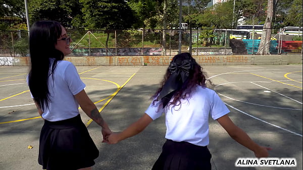 Image Two rebel students quit classes to have passionate lesbic fun