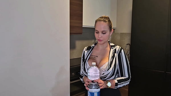 Image Secretary slut goes Wet, Jennifer Mendez BACK with DP, DVP 3 times pee & cum in mouth