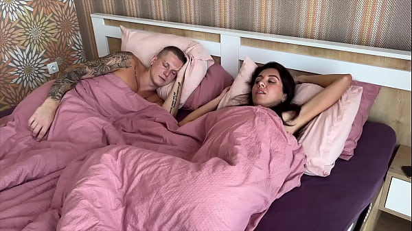 Image Morning surprise for a young cuckold from his whore wife. Two cocks in her tight pussy