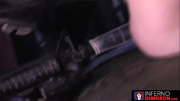 Image InfernoDungeon.com - Muscular bottom bends over for a lubed big fist entry