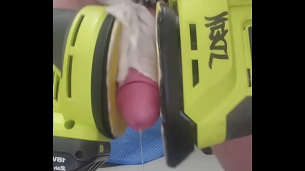 Image Horny power tool masturbation and juicy creamy cum shot