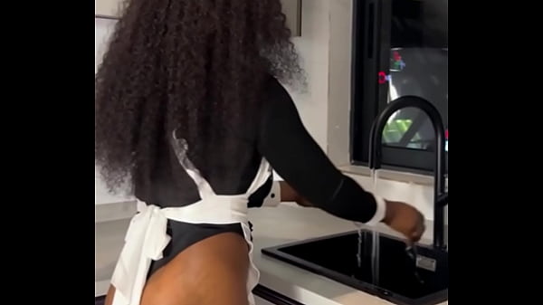 Image Ebony House Maid Caught Riding her Boss( full video on xred )