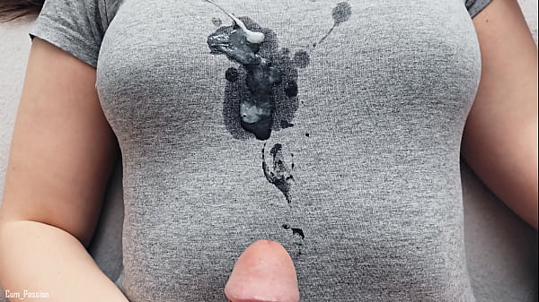 Image Hot Cumshot On My New Gray T-shirt!