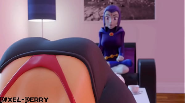 Image Raven Futa se coge a Starfire llen&aacute_ndola de leche