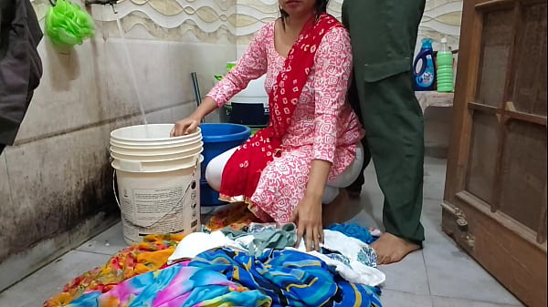 Image Bhabhi Fucked While Washing Clothes in the Bathroom Risky Outdoor
